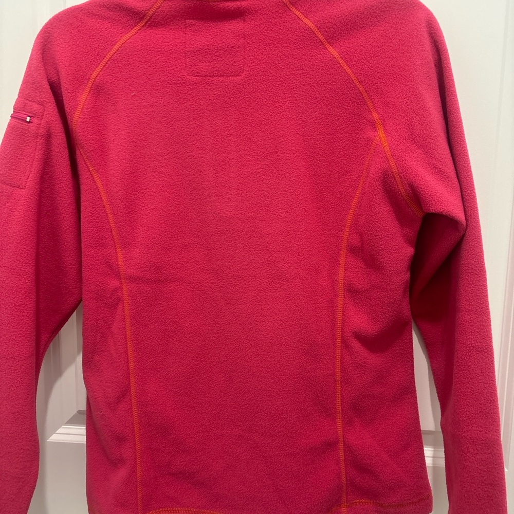 The Black Dog Women's Fleece Quarter Zip Pullover- Small/Pink and Orange - Picture 2 of 4